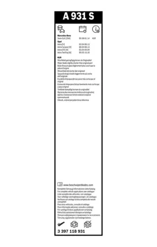 BOSCH Wiper Blade (3397118931)