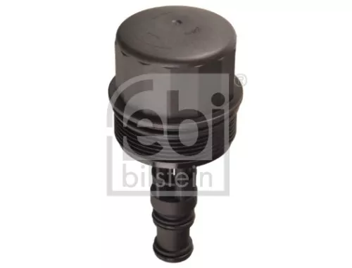 1x Cap, oil filter housing