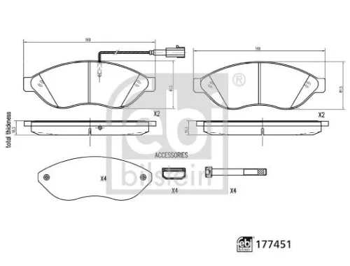 FEBI BILSTEIN 1x Brake Pad Set, disc brake (177451)