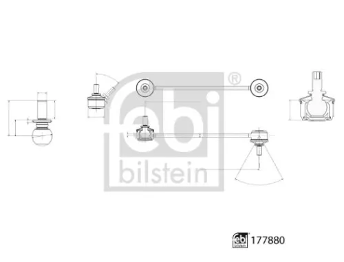FEBI BILSTEIN 1x Link/Coupling Rod, stabiliser bar (177880)