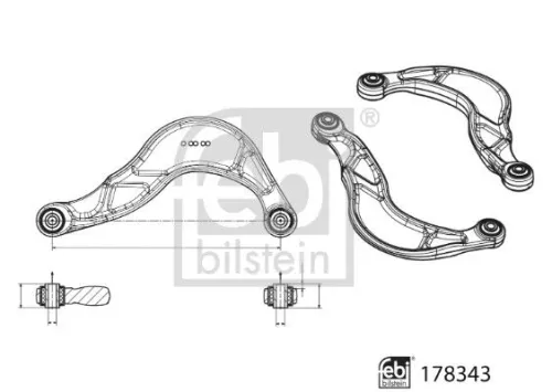 FEBI BILSTEIN 1x Control/Trailing Arm, wheel suspension (178343)