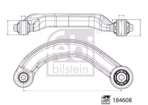 FEBI BILSTEIN 1x Control/Trailing Arm, wheel suspension (184608)