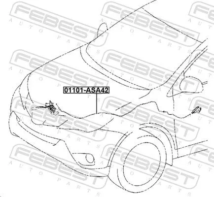 FEBEST Bonnet Cable (01101-ASA42)