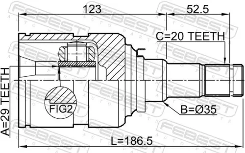 FEBEST Joint Kit, drive shaft (0111-ZZE132LH)