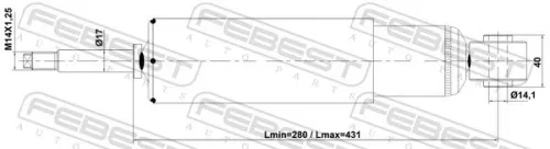 FEBEST Shock Absorber (01110-012F)