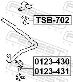 FEBEST Link/Coupling Rod, stabiliser bar (0123-431)