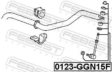FEBEST Link/Coupling Rod, stabiliser bar (0123-GGN15F)