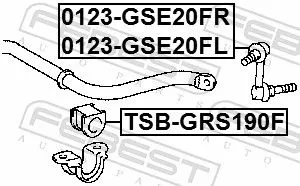 FEBEST Link/Coupling Rod, stabiliser bar (0123-GSE20FR)