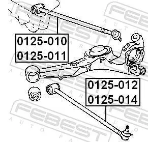 FEBEST Control/Trailing Arm, wheel suspension (0125-010)