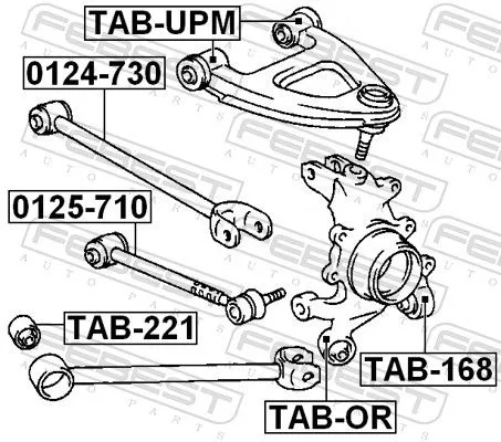 FEBEST Control/Trailing Arm, wheel suspension (0125-710)
