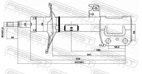 FEBEST Shock Absorber (01665184FR)