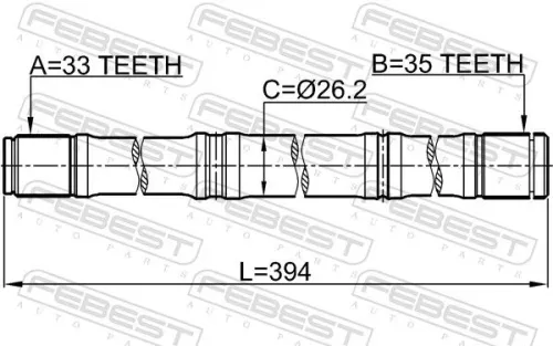 FEBEST Drive Shaft (0212-MR20MT4WDLH)