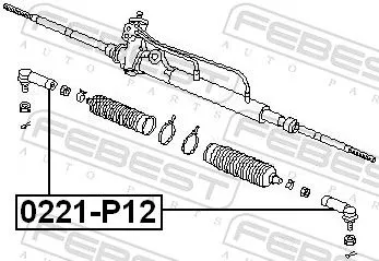 FEBEST Tie Rod End (0221-P12)