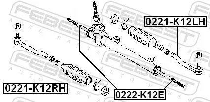 FEBEST Inner Tie Rod (0222-K12E)