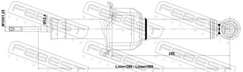 FEBEST Shock Absorber (03110-005R)