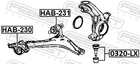 FEBEST Ball Joint (0320-LX)