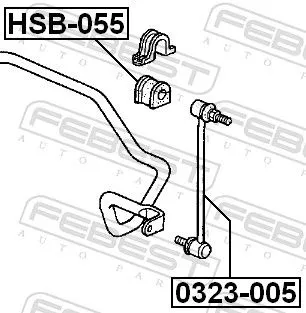 FEBEST Link/Coupling Rod, stabiliser bar (0323-005)