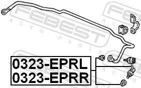 FEBEST Link/Coupling Rod, stabiliser bar (0323-EPRR)