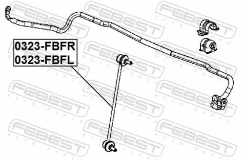 FEBEST Link/Coupling Rod, stabiliser bar (0323-FBFL)