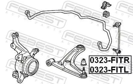 FEBEST Link/Coupling Rod, stabiliser bar (0323-FITR)