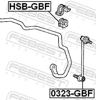 FEBEST Link/Coupling Rod, stabiliser bar (0323-GBF)