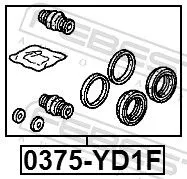 FEBEST Repair Kit, brake caliper (0375-YD1F)