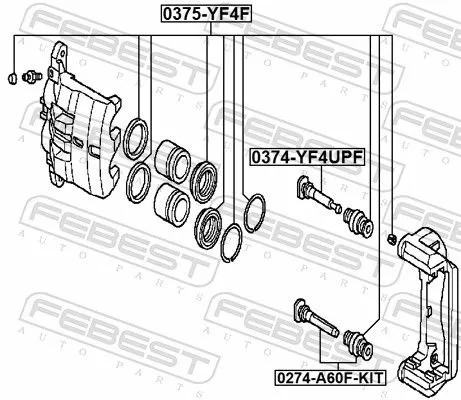 FEBEST Repair Kit, brake caliper (0375-YF4F)