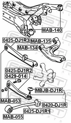 FEBEST Ball Joint (0420-DJ1R)