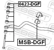 FEBEST Link/Coupling Rod, stabiliser bar (0423-DGF)