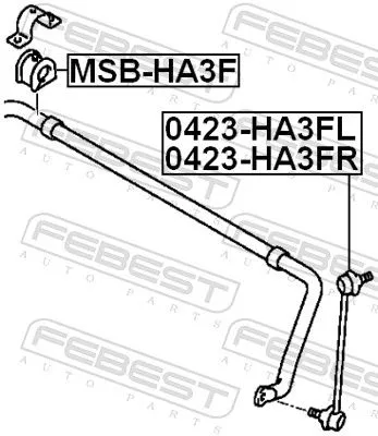 FEBEST Link/Coupling Rod, stabiliser bar (0423-HA3FR)