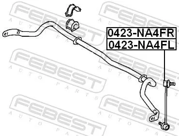 FEBEST Link/Coupling Rod, stabiliser bar (0423-NA4FR)