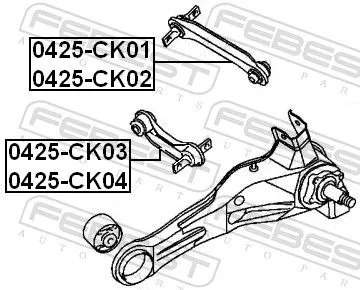 FEBEST Control/Trailing Arm, wheel suspension (0425-CK02)