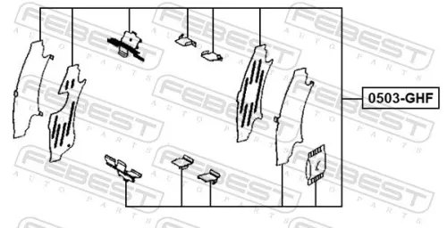 FEBEST Accessory Kit, disc brake pad (0503-GHF)