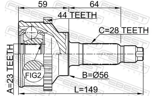 FEBEST Joint Kit, drive shaft (0510-018A44)
