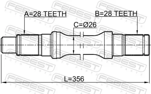 FEBEST Drive Shaft (0512-BT50LH)