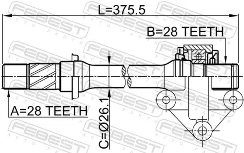 FEBEST Drive Shaft (0512-CP)