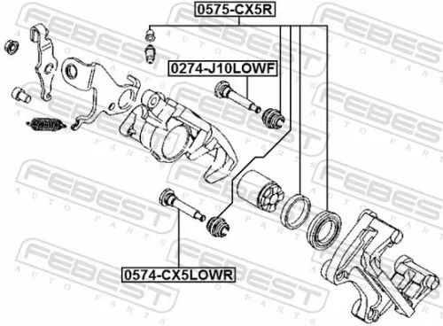 FEBEST Guide Bolt, brake caliper (0574-CX5LOWR)
