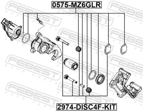 FEBEST Repair Kit, brake caliper (0575-MZ6GLR)