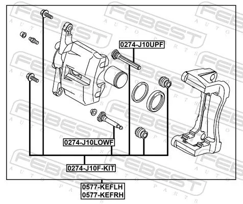 FEBEST Brake Caliper (0577-KEFLH)