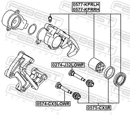 FEBEST Brake Caliper (0577-KFRRH)