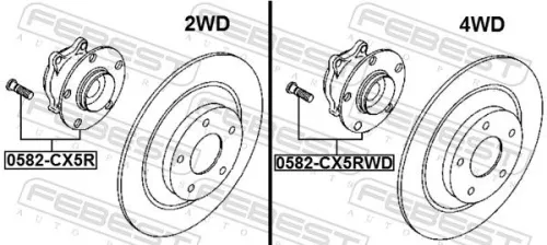 FEBEST Wheel Hub (0582-CX5RWD)