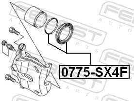 FEBEST Repair Kit, brake caliper (0775-SX4F)