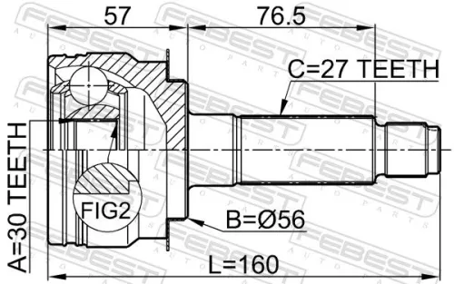 FEBEST Joint Kit, drive shaft (0810-B9R)