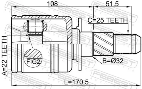 FEBEST Joint Kit, drive shaft (0811-LEGR)