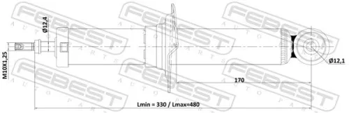 FEBEST Shock Absorber (08110-002R)