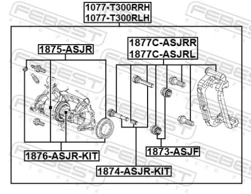FEBEST Brake Caliper (1077-T300RLH)