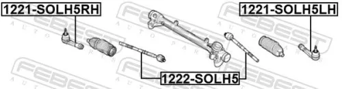 FEBEST Inner Tie Rod (1222-SOLH5)