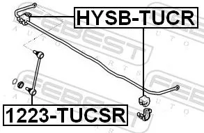 FEBEST Link/Coupling Rod, stabiliser bar (1223-TUCSR)