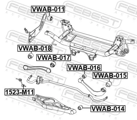FEBEST Link/Coupling Rod, stabiliser bar (1523-M11)