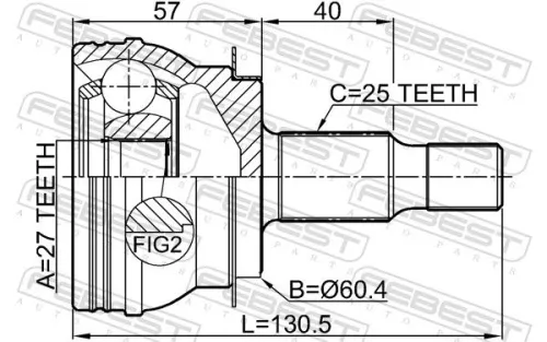 FEBEST Joint Kit, drive shaft (1610-W245)